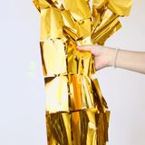  Màn kim tuyến dạng ô Square Foil Curtain - Vàng gold 