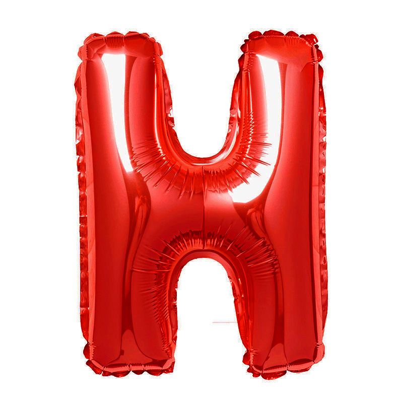  Bong bóng chữ cái 35cm màu đỏ (A-Z foil balloons 16'' Red) 