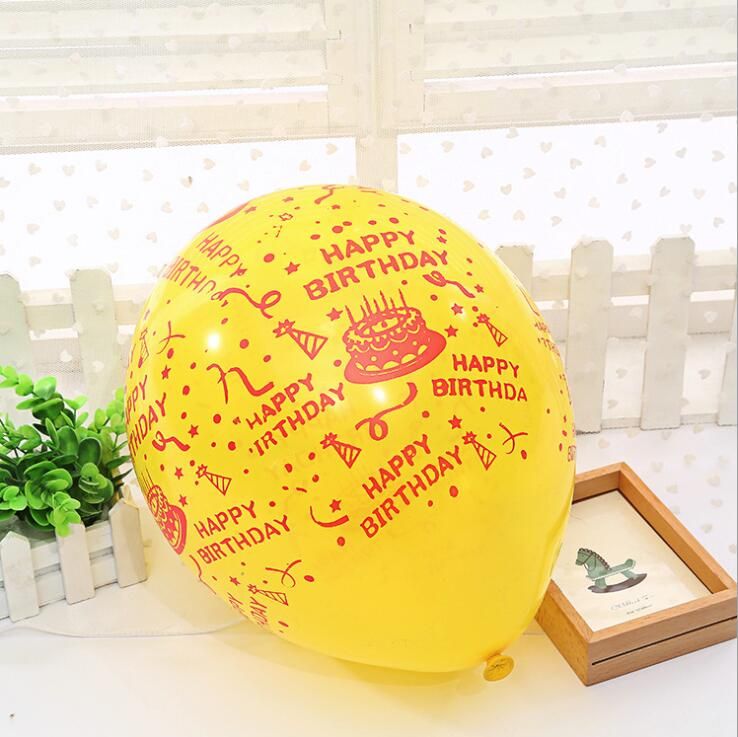 10 bong bóng trang trí Happy Birthday nhiều màu
