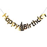  Dây chữ Happy Birthday mẫu nón sinh nhật - Vàng 