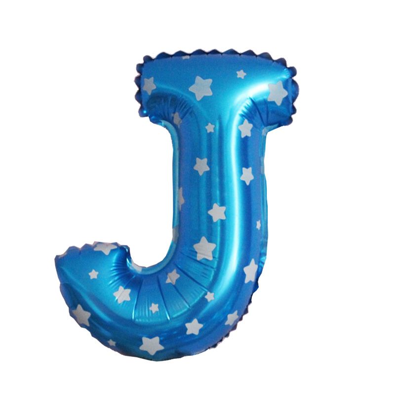 Bong bóng chữ cái 35 cm màu xanh (A-Z foil balloons 16'' Blue)