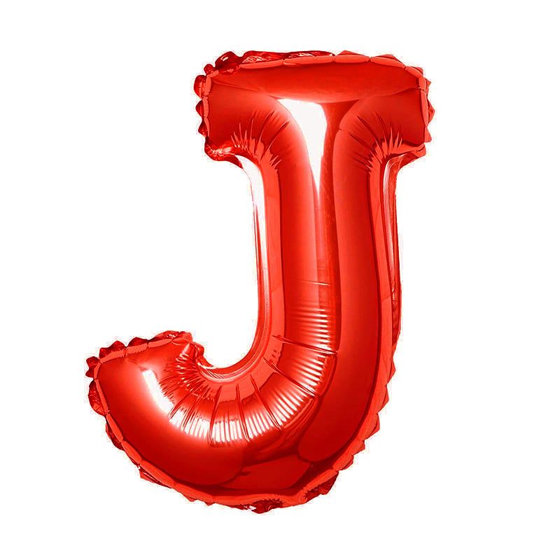 Bong bóng chữ cái 35cm màu đỏ (A-Z foil balloons 16'' Red)