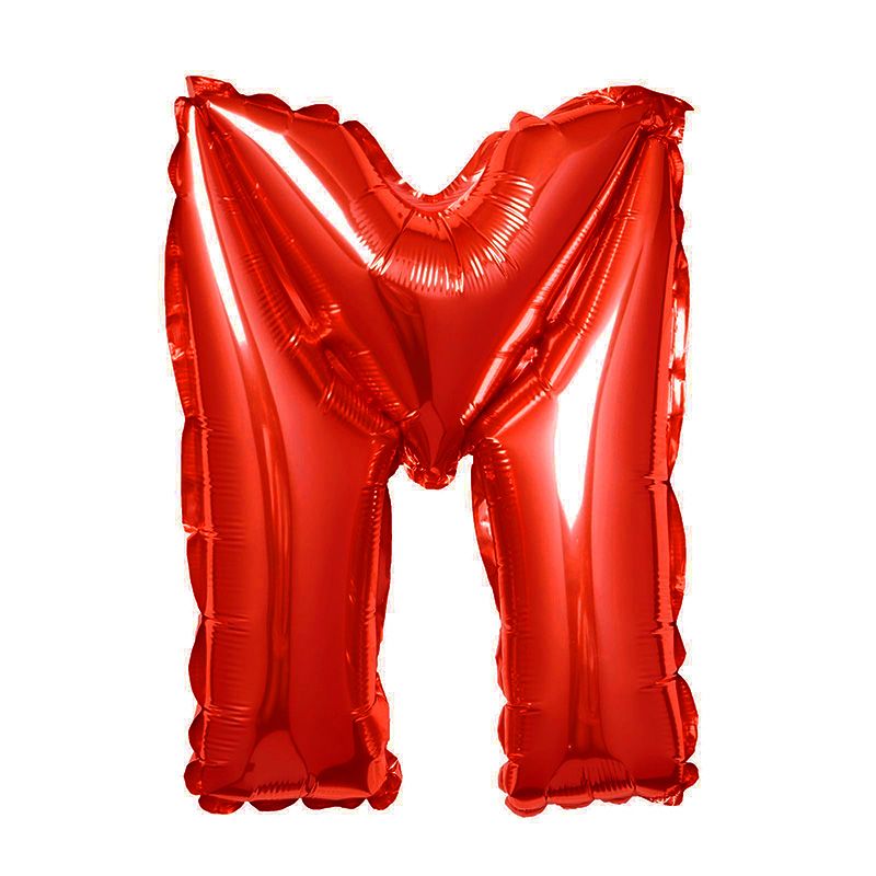  Bong bóng chữ cái 35cm màu đỏ (A-Z foil balloons 16'' Red) 