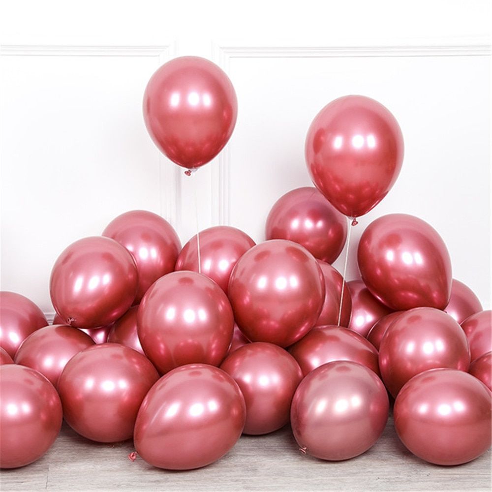 Bong bóng trang trí màu chrome siêu bóng 10'' (chọn màu)