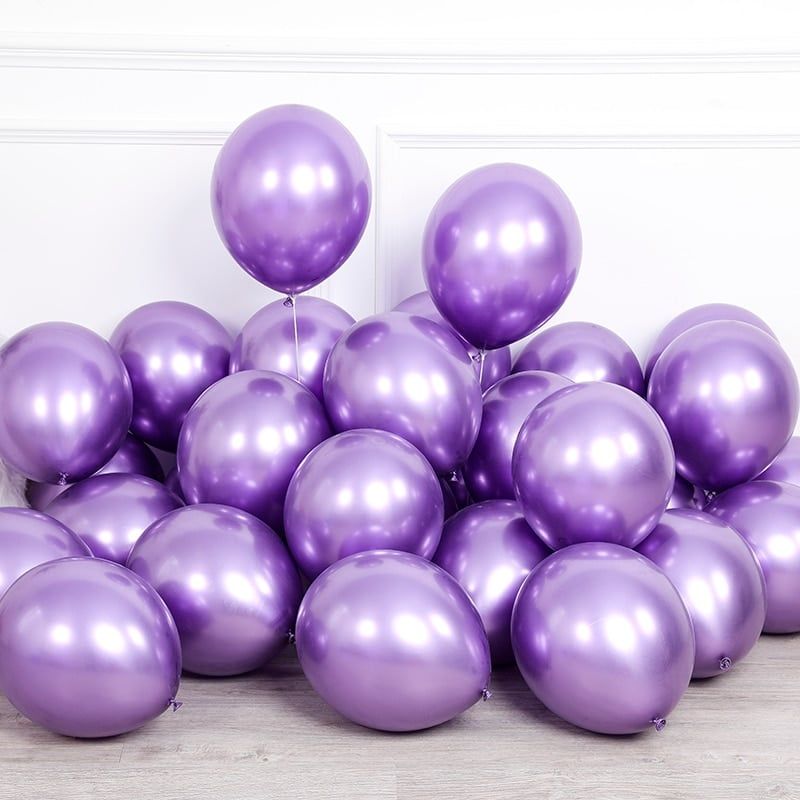 Bong bóng trang trí màu chrome siêu bóng 10'' (chọn màu)