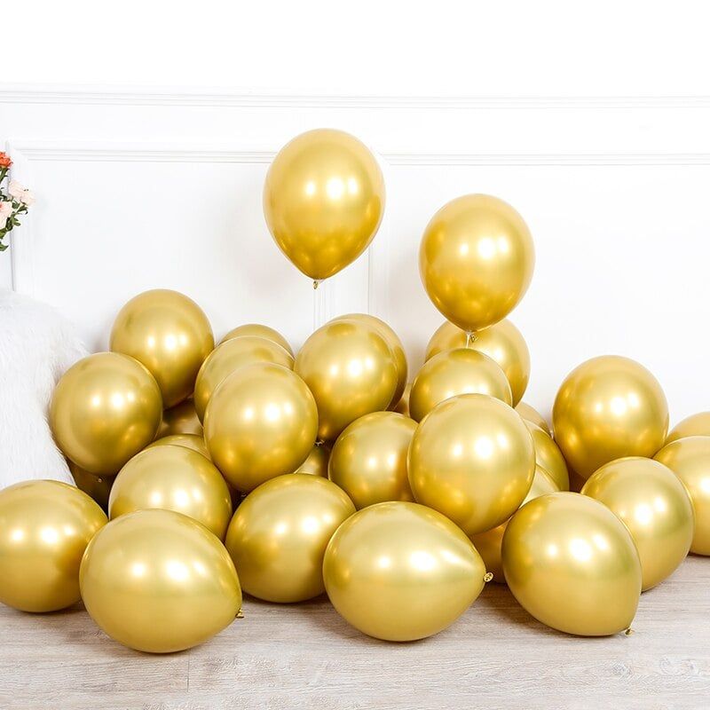 Bong bóng trang trí màu chrome siêu bóng 10'' (chọn màu)