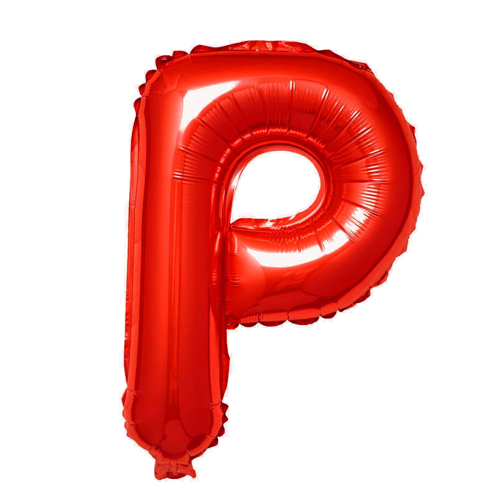 Bong bóng chữ cái 35cm màu đỏ (A-Z foil balloons 16'' Red)