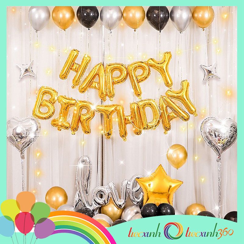 Bộ bong bóng sinh nhật HPBD love