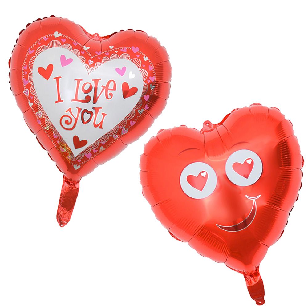 Combo 2 bong bóng trang trí hình trái tim I love You - Mẫu 03