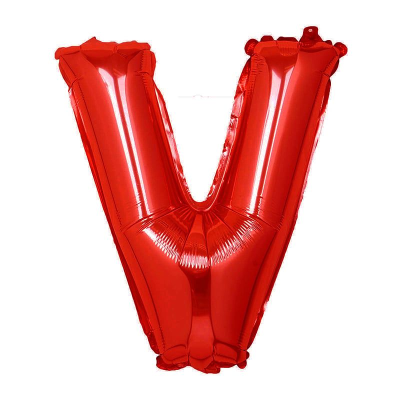 Bong bóng chữ cái 35cm màu đỏ (A-Z foil balloons 16'' Red)