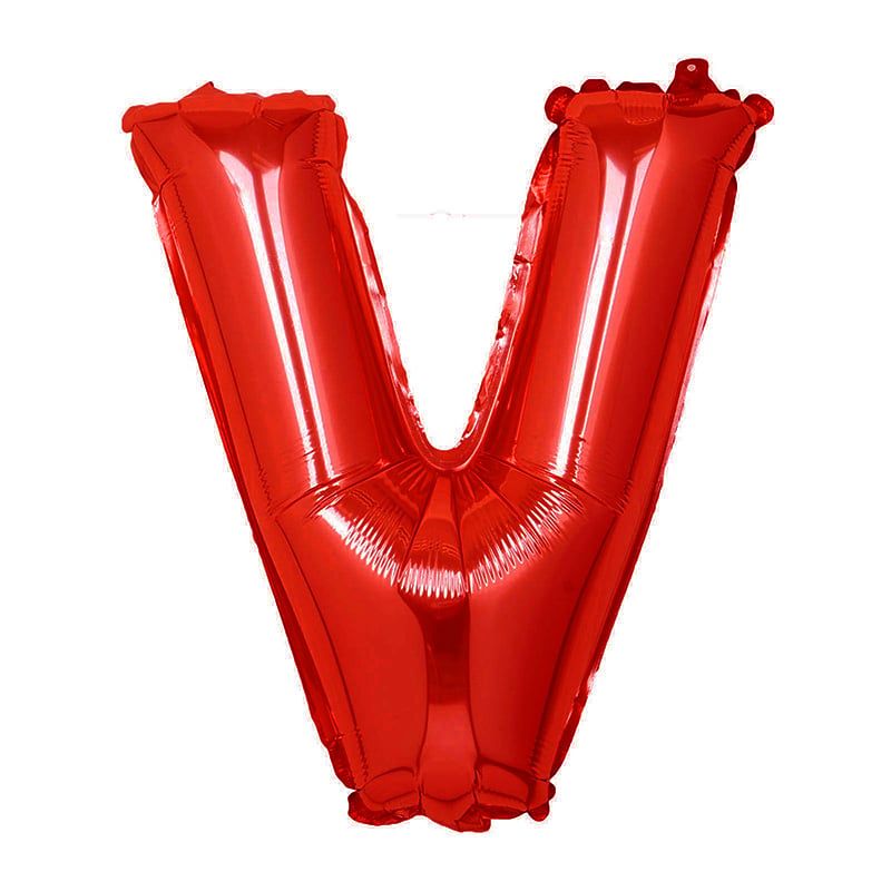  Bong bóng chữ cái 35cm màu đỏ (A-Z foil balloons 16'' Red) 