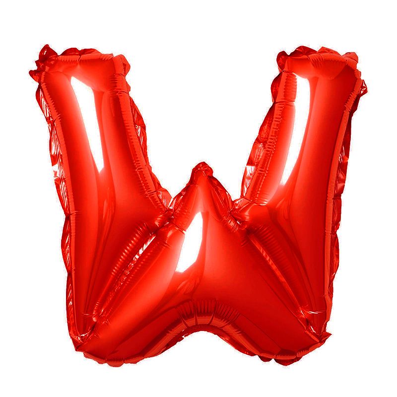  Bong bóng chữ cái 35cm màu đỏ (A-Z foil balloons 16'' Red) 