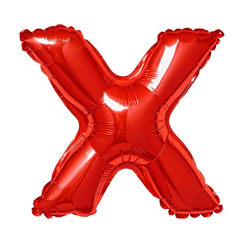  Bong bóng chữ cái 35cm màu đỏ (A-Z foil balloons 16'' Red) 