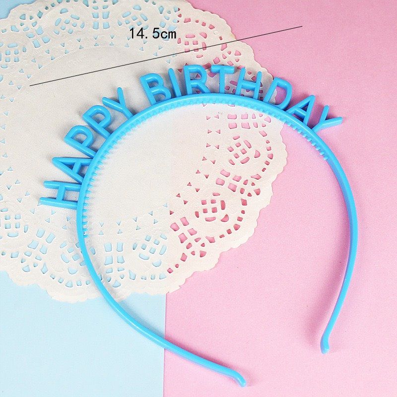 Cài tóc chữ Happy Birthday nhiều màu