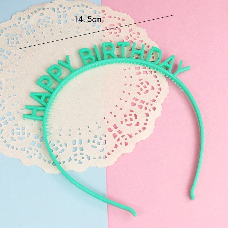 Cài tóc chữ Happy Birthday nhiều màu
