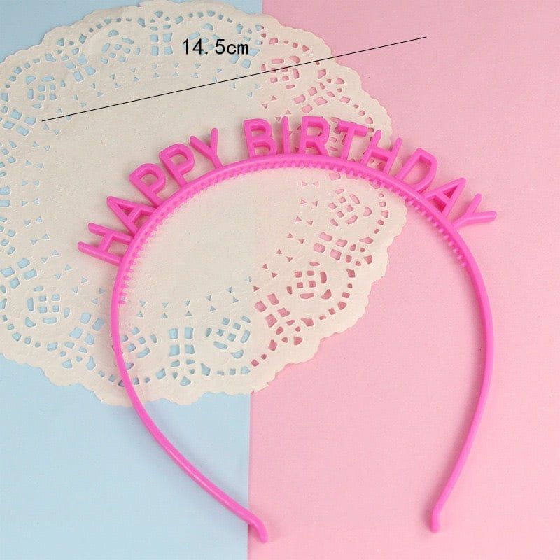 Cài tóc chữ Happy Birthday nhiều màu