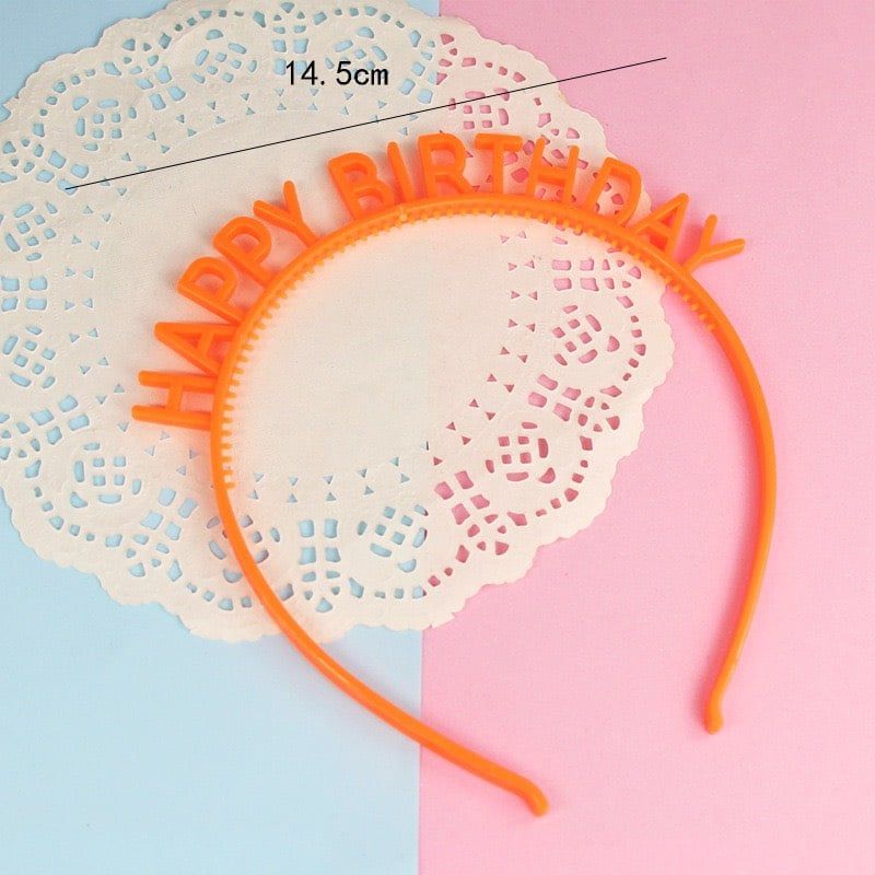 Cài tóc chữ Happy Birthday nhiều màu