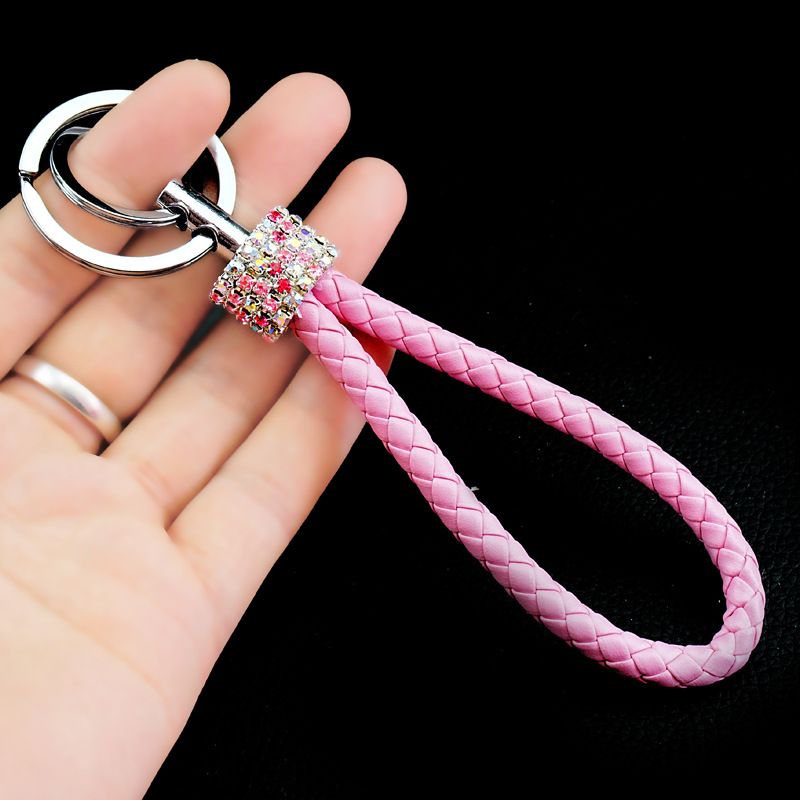 Móc chìa khóa dây sam đá xe hơi Bling Ring