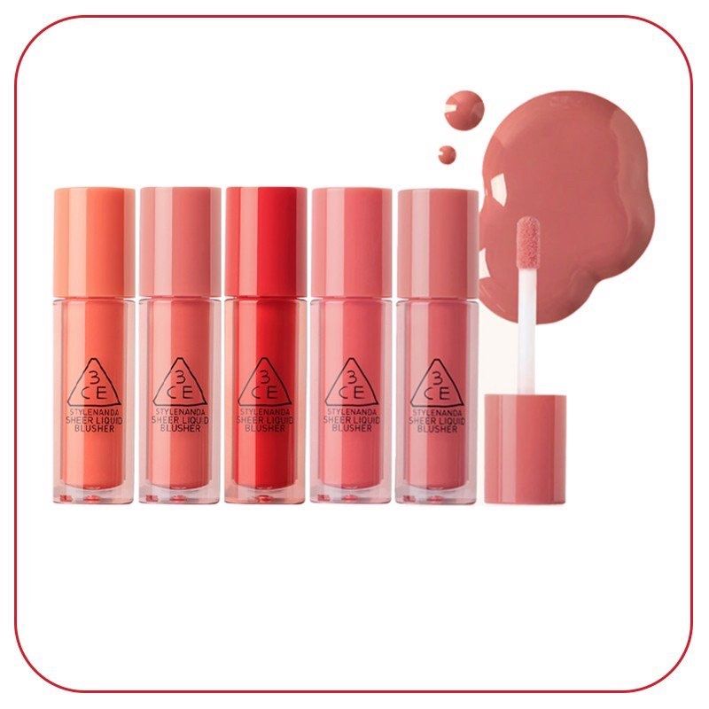 (Mới 2022) Má Hồng Dạng Kem 3CE Sheer Liquid Blusher 3g