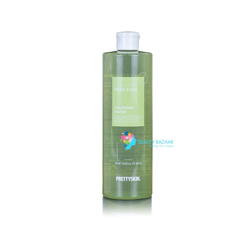 Tẩy Trang Rau Má Dịu Nhẹ PrettySkin The Pure Jeju Cica Cleansing Water 500ml