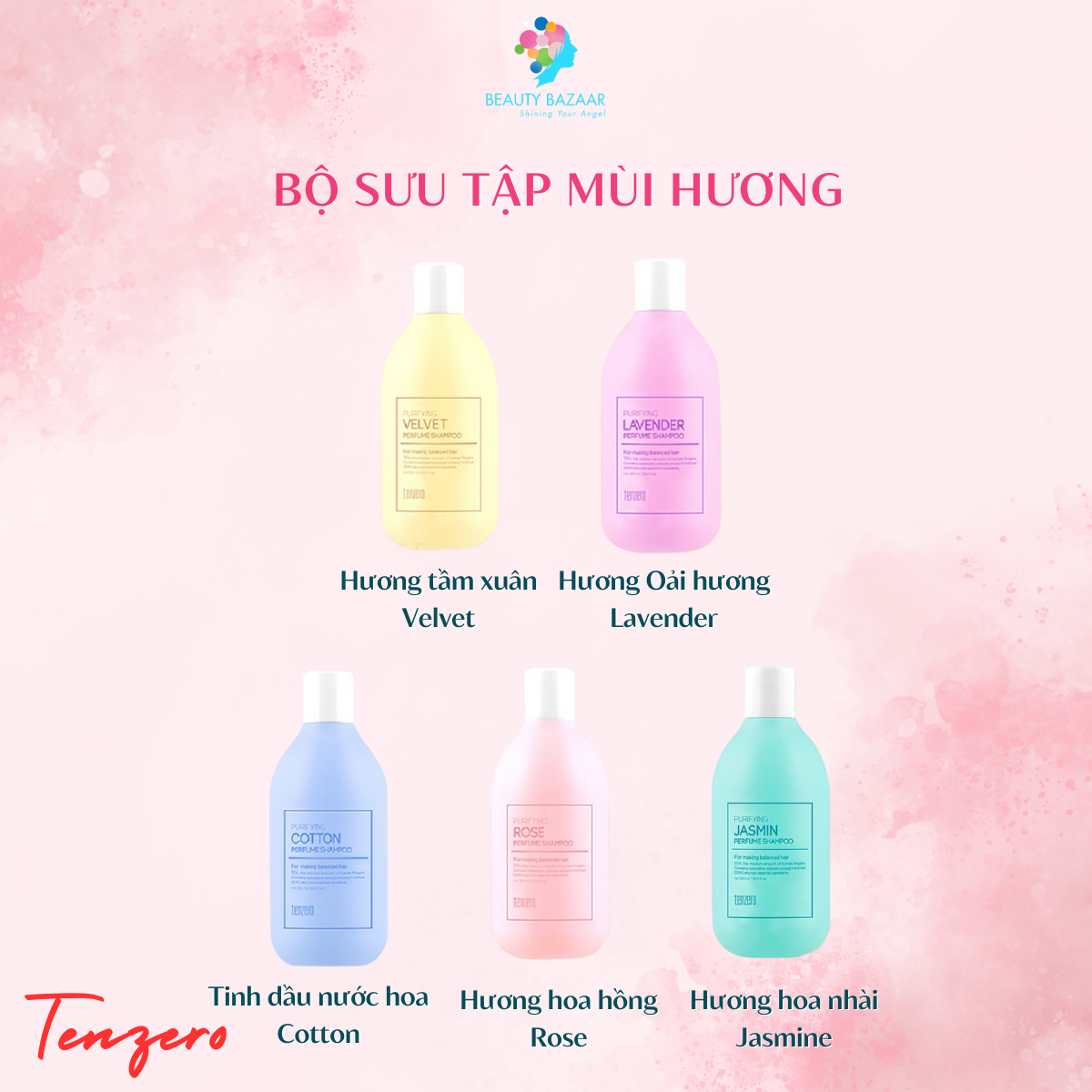 Dầu gội đầu chống gàu giảm nấm Tenzero Hàn Quốc 300ml