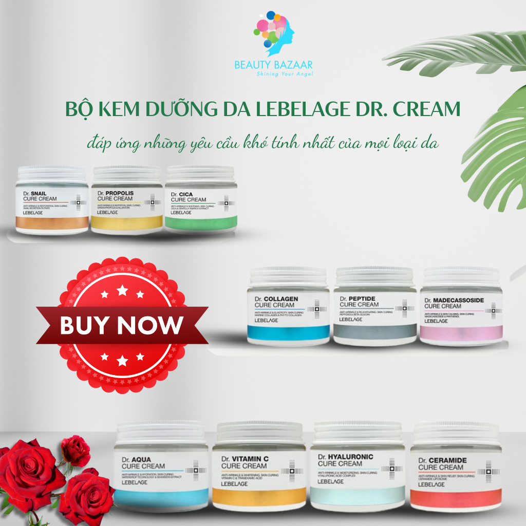 Kem Lebelage Dr. Cure Cream Phục Hồi Dưỡng Ẩm Ngừa Mụn Trắng Da Tái Tạo Da Trẻ Hoá Da 70ml