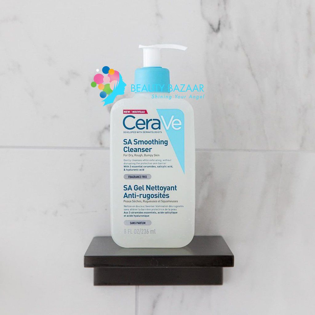 Sữa Rửa Mặt Sạch Sâu Cerave SA Smoothing Cleanser (Bản Pháp) 236ml