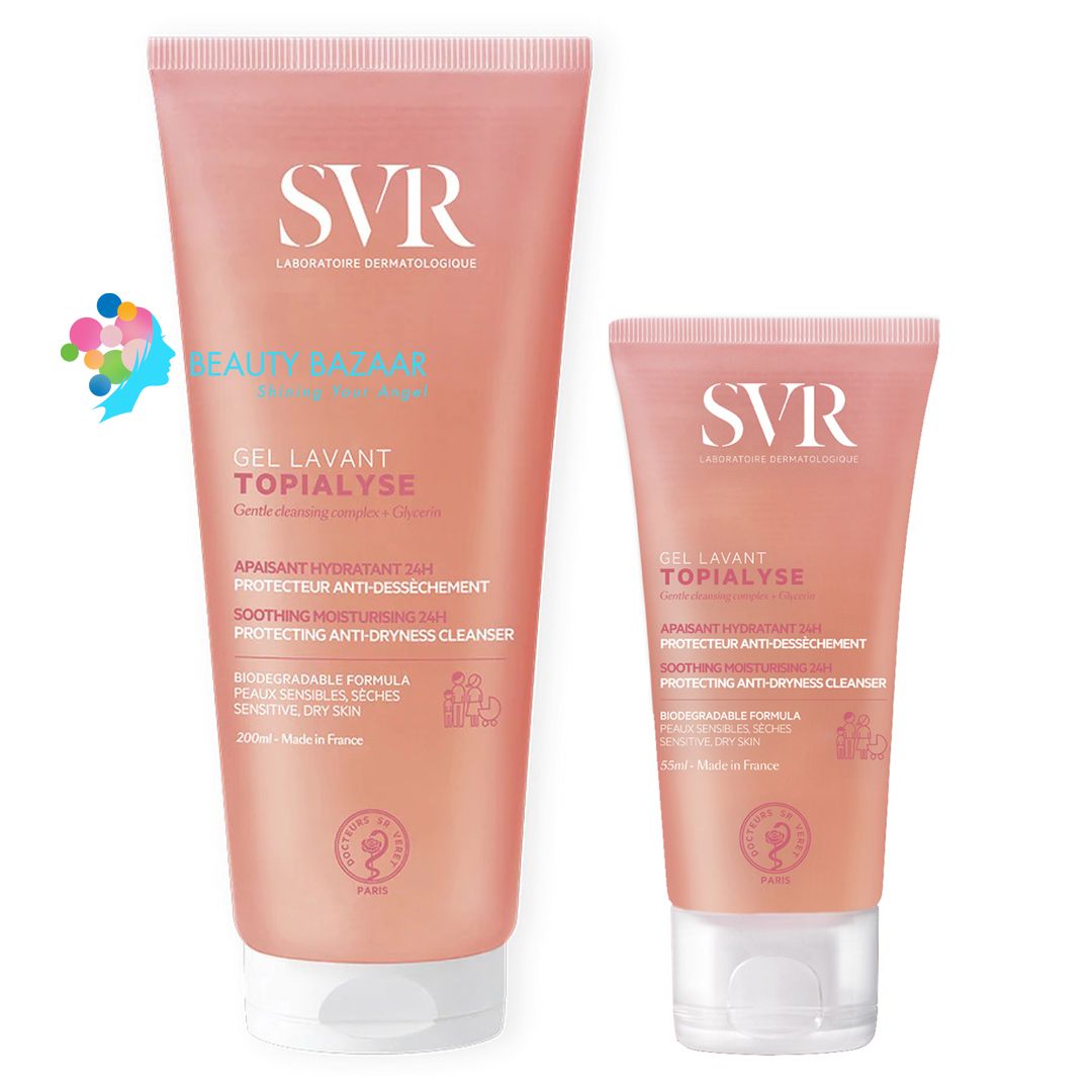 Sữa Rửa Mặt Dạng Gel Không Chứa Xà Phòng Cho Da Khô SVR Topialyse Gel Lavant 200ml
