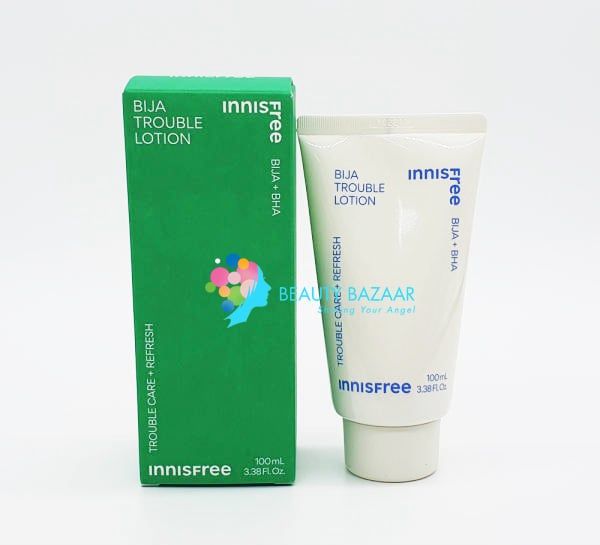 Sữa Dưỡng Chăm Sóc Da Mụn Innisfree Bija Trouble Care + Refresh Lotion 100ml (Mẫu mới)