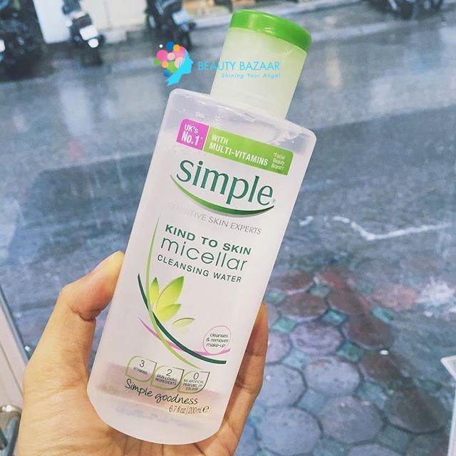 Nước Tẩy Trang Sạch Sâu Trang Điểm Simple Micellar Cleansing Water 200ml