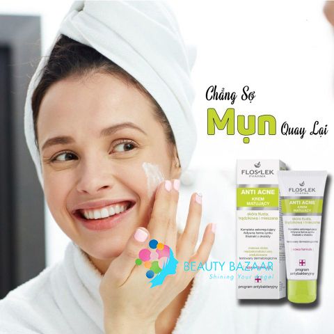 Kem Dưỡng ẩm, Kiểm Soát Dầu Nhờn Floslek Pharma Anti Acne Mattifying Cream 50ml