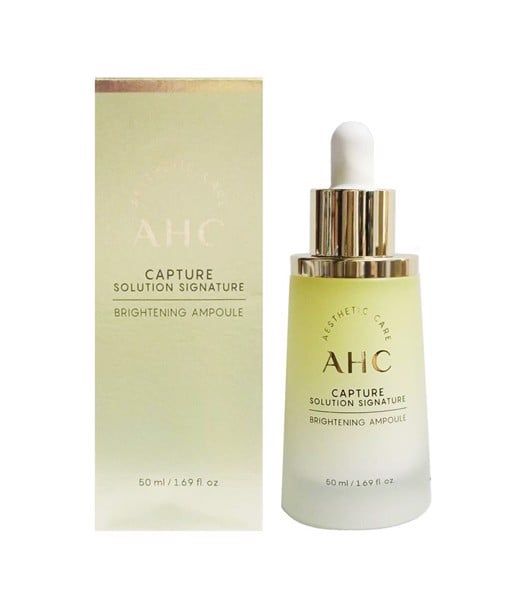 Tinh Chất Dưỡng Trắng Da, Căng Bóng Mịn AHC Capture Solution Signature Brightening Ampoule 50mL (Vàng)