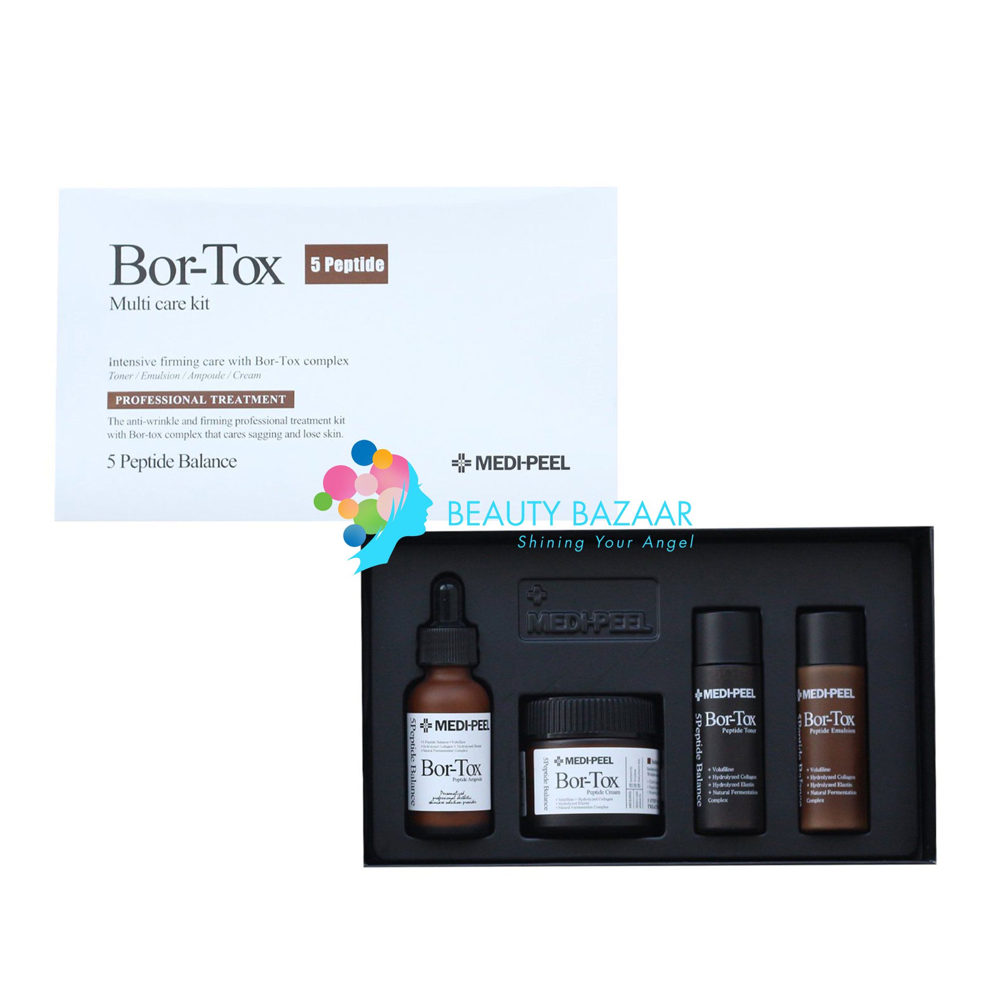 Bộ Sản Phẩm Cải Thiện Nếp Nhăn GIúp Da Căng Mượt Medi Peel Bor-Tox 5 Peptide Multi Care Kit