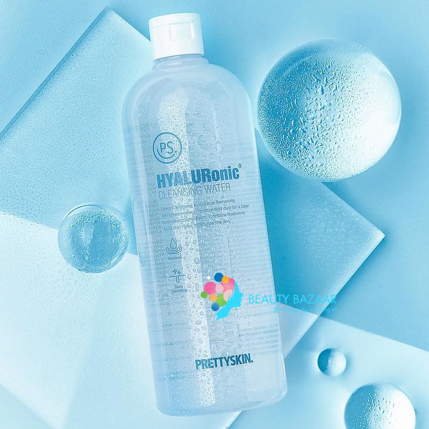 Nước Tẩy Trang Cấp ẩm Dành cho Da Khô PrettySkin Hyaluronic Cleansing Water 600ml (Trắng)