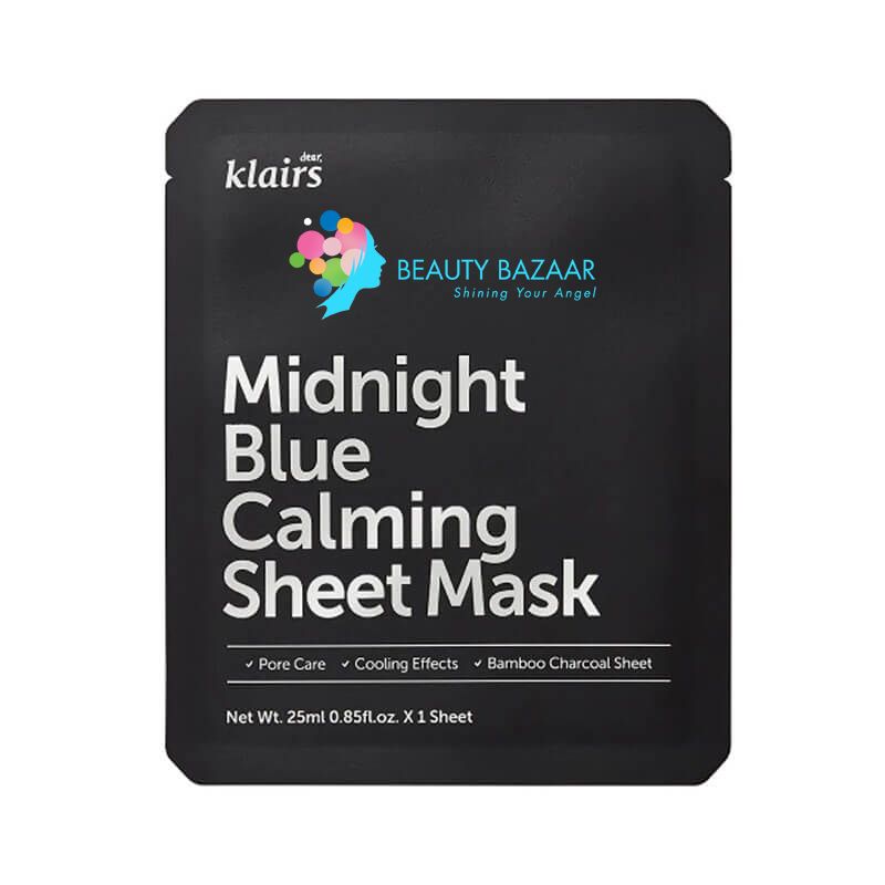 Mặt Nạ Làm Dịu, Phục Hồi Da Klairs Midnight Blue Calming Sheet Mask 25ml