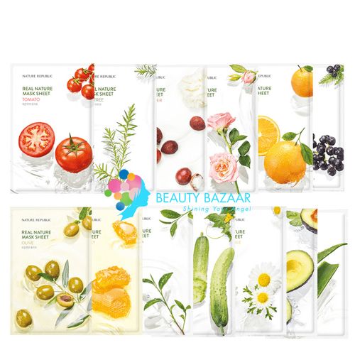 Mặt nạ giấy dưỡng ẩm Nature Republic Real Nature Mask Sheet 23ml (1 miếng)