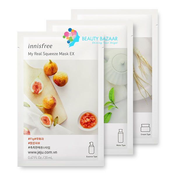 Mặt nạ giấy cung cấp dưỡng chất Innisfree My Real Squeeze Mask EX20ml