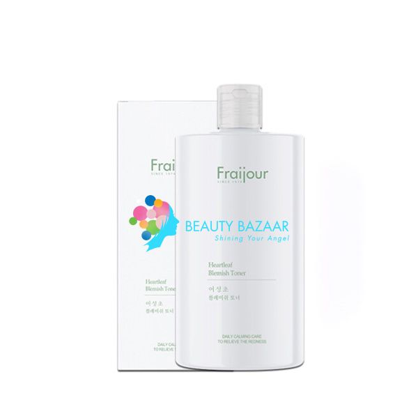 Nước Hoa Hồng Cấp ẩm Da Mụn, Nhạy Cảm Fraijour Heartleaf Blemish Toner 550ml (Trắng)