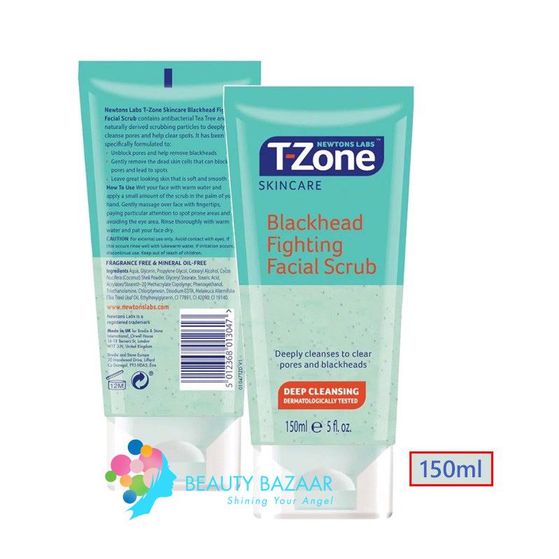 Kem Tẩy Da Chết T-Zone Blackhead Fighting Facial Scrub 150ml