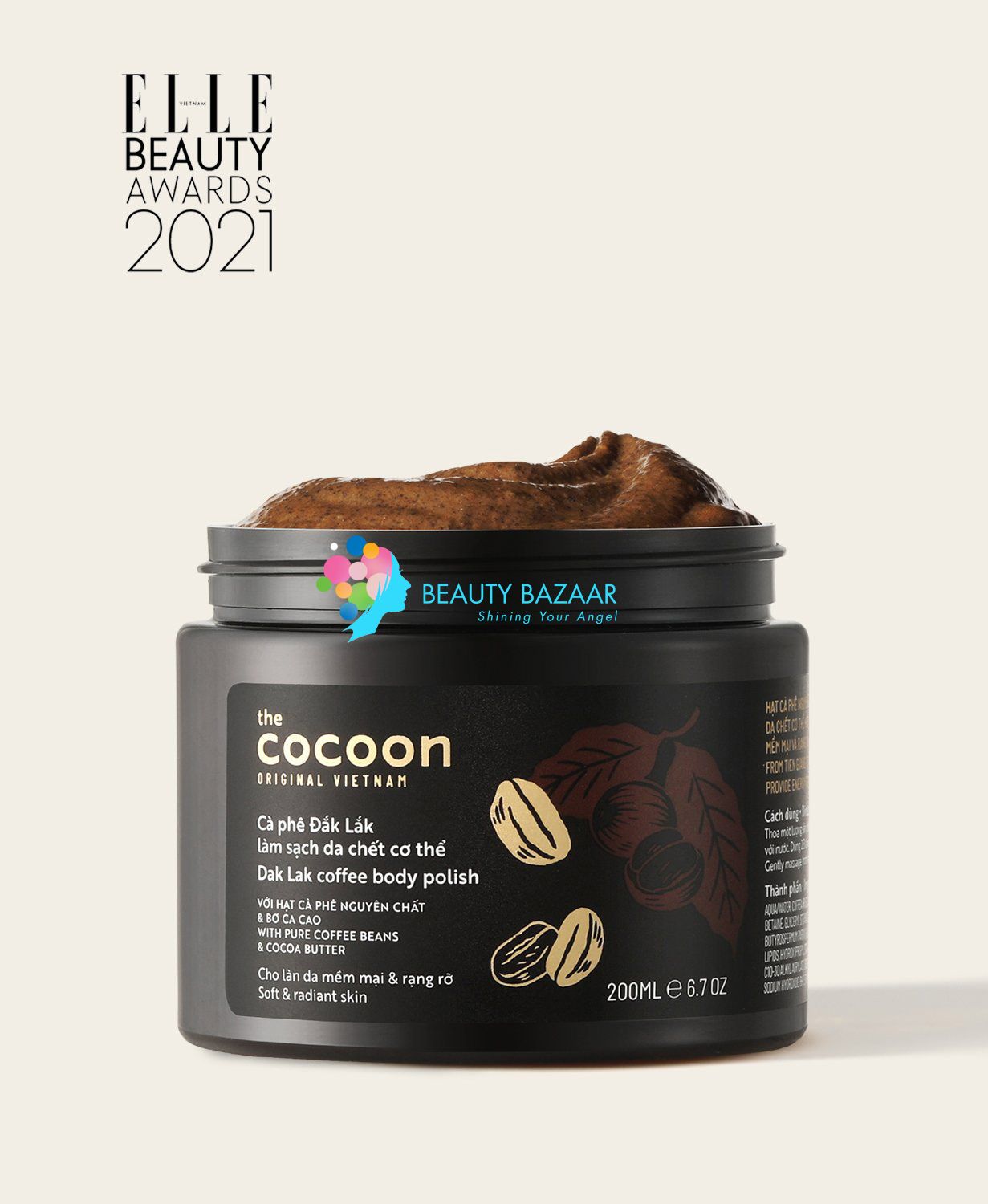 Tẩy Tế Bào Chết Toàn Thân Cocoon Dak Lak Coffee Body Polish