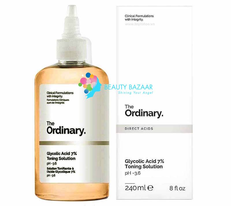Nước Hoa Hồng Sáng Da, Tẩy Tế Bào Chết The Ordinary Glycolic Acid 7% + Toning Solution 240ml