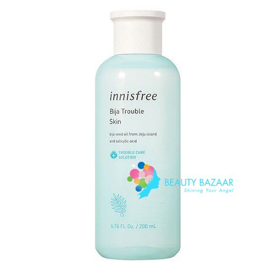 Nước hoa hồng cấp ẩm dành cho da mụn Innisfree Bija Trouble Skin 200ml