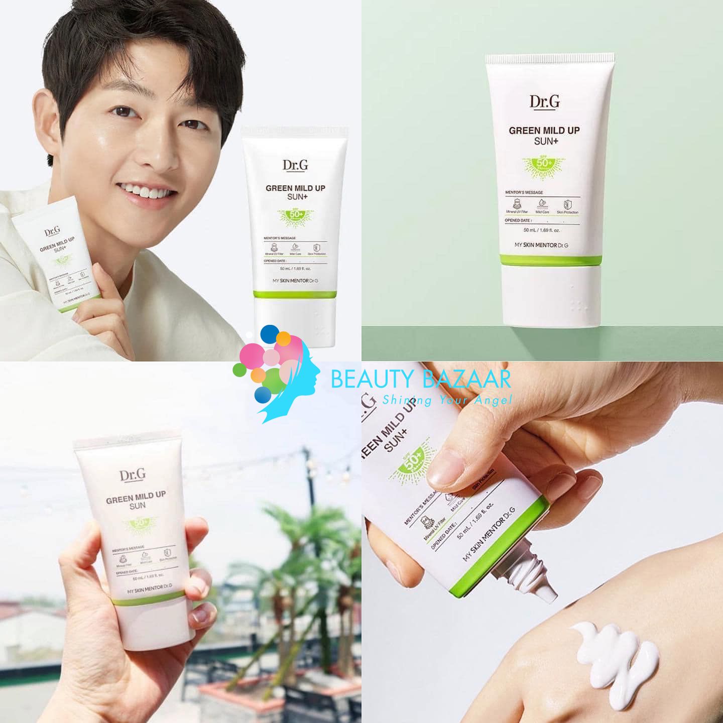Kem Chống Nắng Hỗ Trợ Trị Mụn Dành Cho Da Nhạy Cảm Dr.G Green Mild Up Sun+ SPF 50+/ PA++++ 50ml (XANH LÁ)