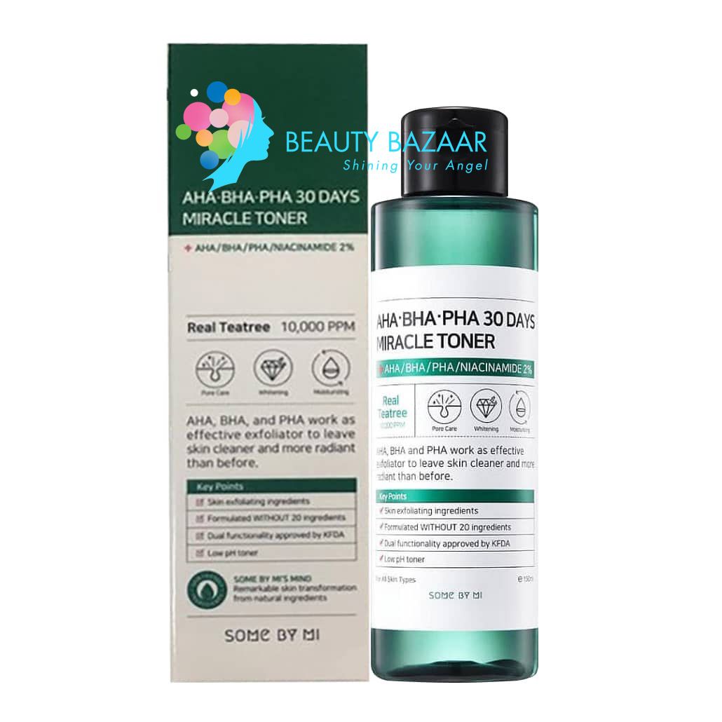 Nước Hoa Hồng Trị Mụn 30 Ngày Some By Mi AHA BHA PHA 30 Days Miracle Toner 150ml