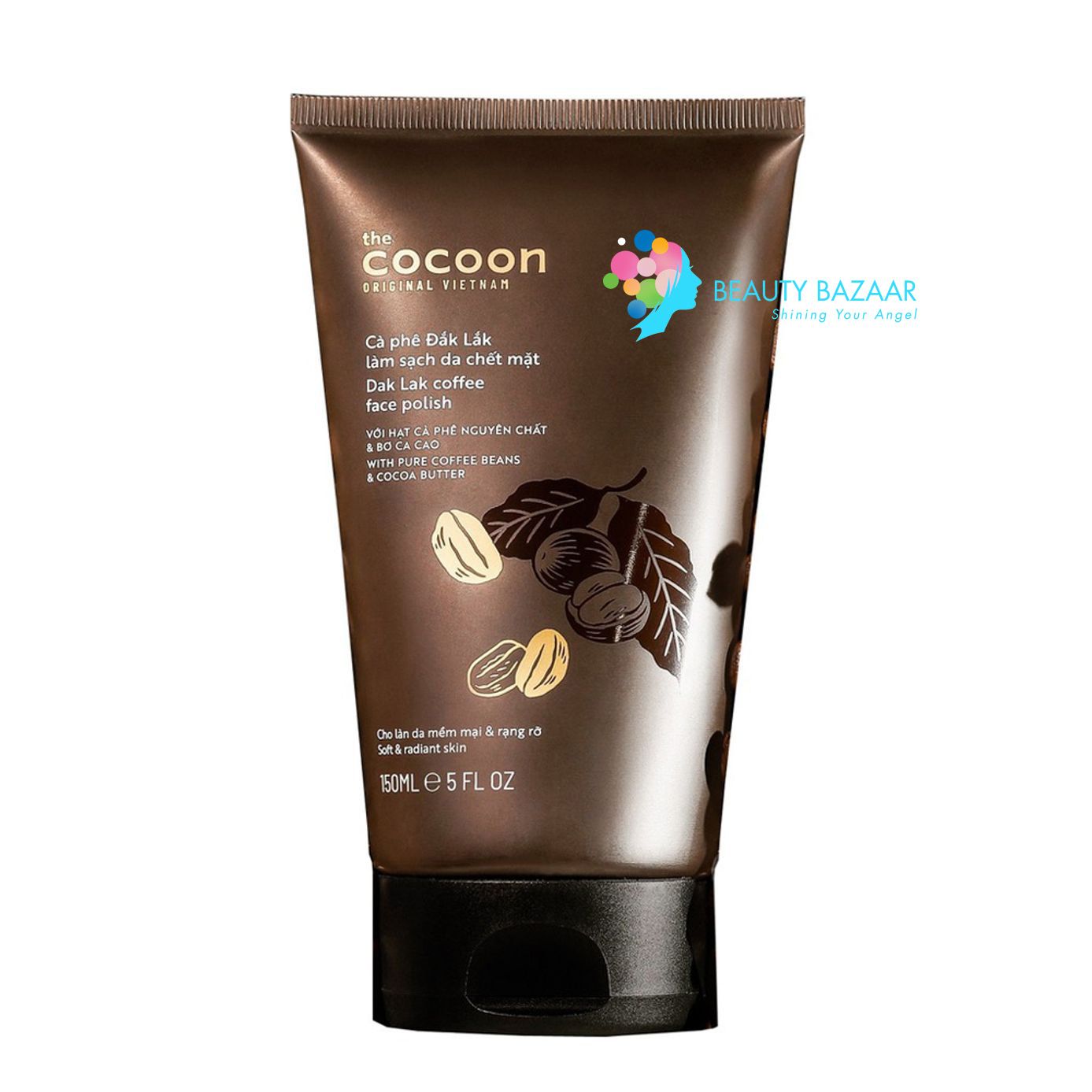 Tẩy tế bào chết sáng da chiết xuất cà phê Cocoon Dak Lak Coffee Face Polish 150ml