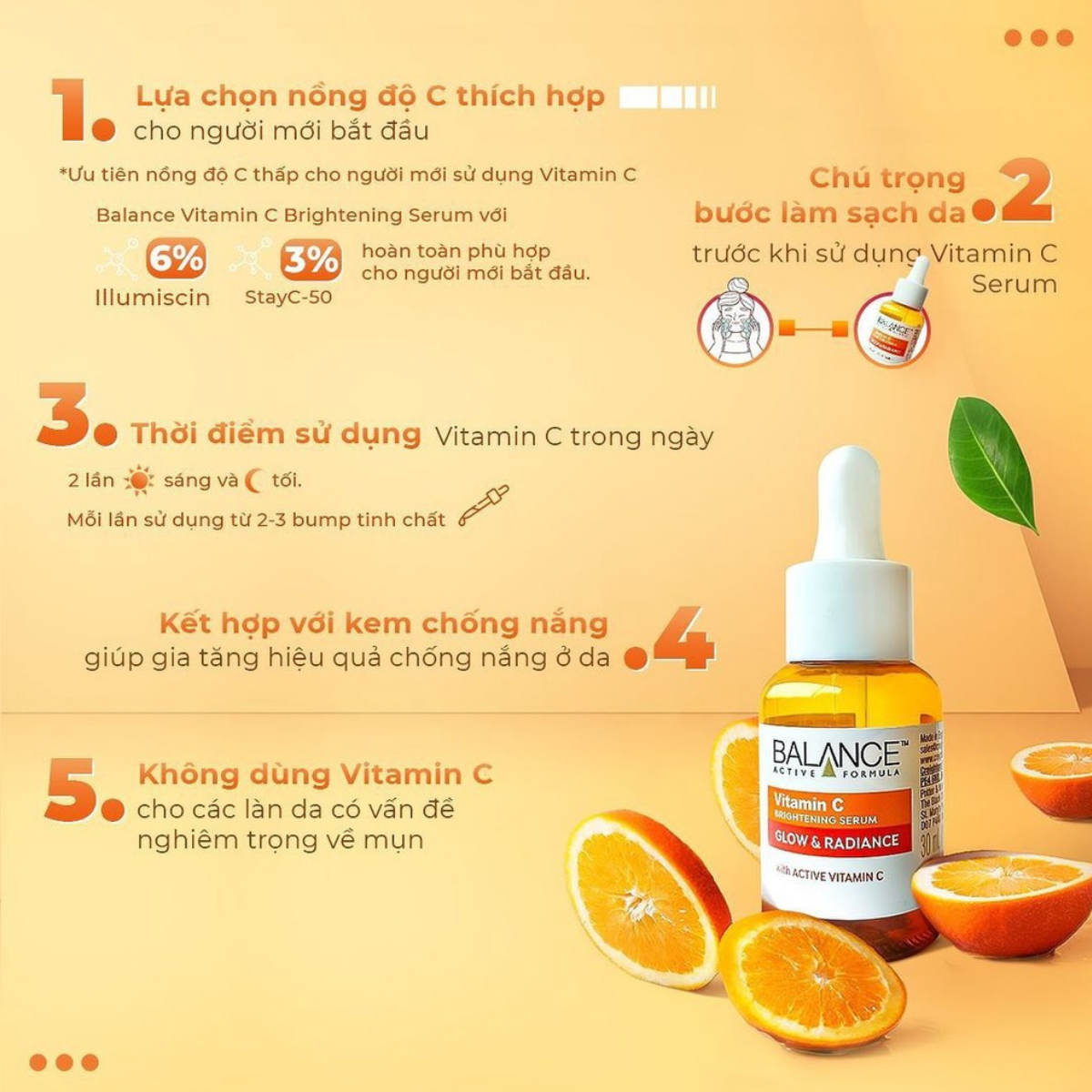 Tinh Chất Dưỡng Trắng Da, Trị Thâm Balance Active Formula Vitamin C