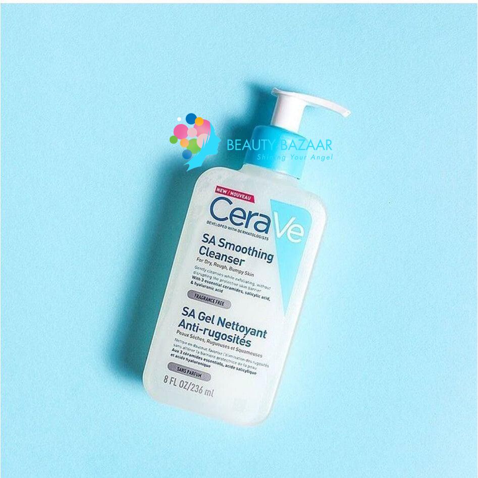 Sữa Rửa Mặt Sạch Sâu Cerave SA Smoothing Cleanser (Bản Pháp) 236ml