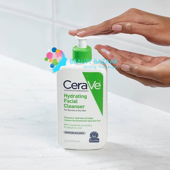 Sữa Rửa Mặt Sạch Sâu Dành Cho Da Khô CeraVe Hydrating Facial Cleanser (bản Pháp) 236ml