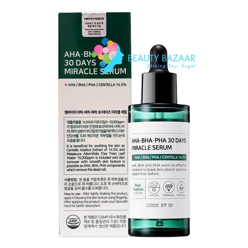 Tinh chất trị mụn, làm dịu da Some By Mi AHA BHA PHA 30 Days Miracle Serum 50ml