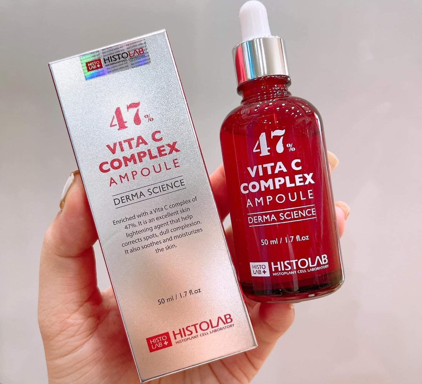 Tinh Chất Dưỡng Trắng Da Histolab 47% Vita C Complex Ampoule Derma Science 50ml